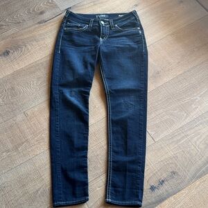 Silver Suki Jeans Dark Blue Skinny Jeans, super stretch NWOT 28/31